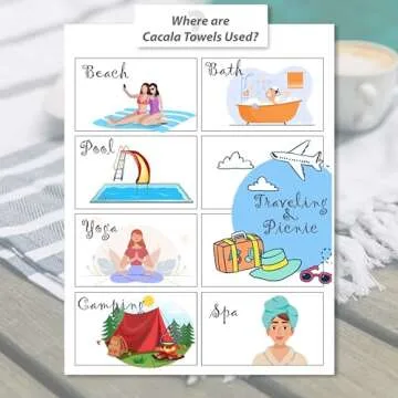 Cacala Turkish Baliksirti Towels Peshtemal Highly Absorbent Quick and Easy Dry Soft and Comfortable for Shower, Spa, Pool, Gym and Yoga 100% Cotton Baliksirti Series, 37" x 70"