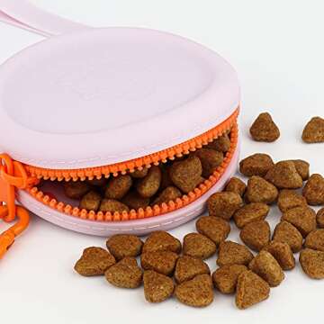 WALLFID Silicone Dog Treat Pouch Small Bag,2PCS Pet Walking Bag for Dog and Cat,Pocket Size,Easy to ...