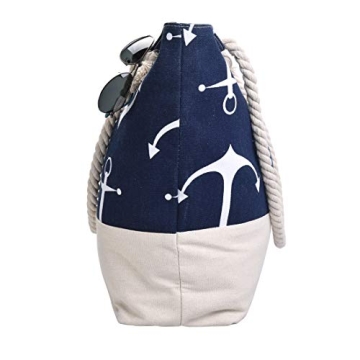 OZCHIN Large Beach Tote Bag with Zipper Stylish Secure