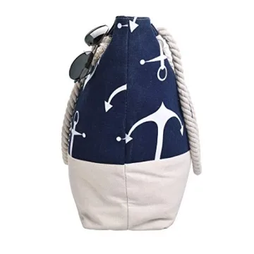 OZCHIN Large Beach Tote Bag with Zipper Stylish Secure