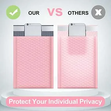 UCGOU Bubble Mailers 6x10 Inch Light Pink 25 Pack Poly Padded Envelopes Small Business Mailing Packages Opaque Self Seal Adhesive Waterproof Boutique Shipping Bags for Jewelry Makeup Supplies #0