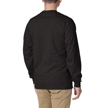 Hanes Beefy Long Sleeve Henley for Men