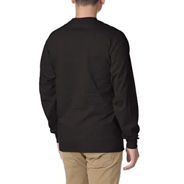 Hanes Beefy Long Sleeve Henley for Men