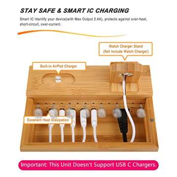 Sendowtek 6-in-1 Charging Station - Organize & Power Up!