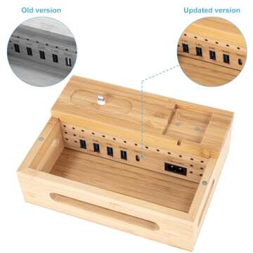 Sendowtek 6-in-1 Charging Station - Organize & Power Up!