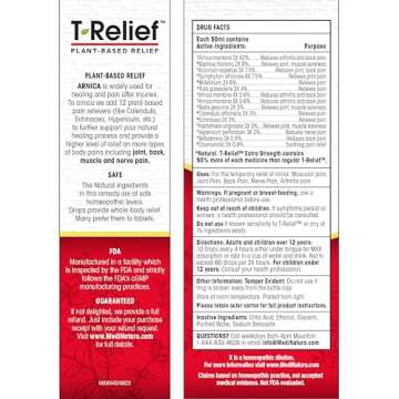 MediNatura T-Relief Extra Strength Oral Drops Arnica +12 Fast-Acting Natural Relieving Actives for B...