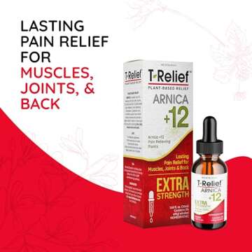 MediNatura T-Relief Extra Strength Oral Drops Arnica +12 Fast-Acting Natural Relieving Actives for Back Neck Joint Muscle Hand & Foot Aches Pains & Soreness - 1.69 oz
