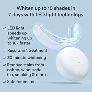 Auraglow LED Teeth Whitening Kit with 35% Carbamide Peroxide Gel