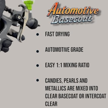 Lime Line Clear Basecoat Paint - Quart for Candy Metallics