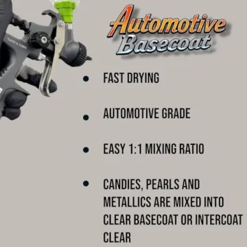 Lime Line Clear Basecoat Paint - Quart for Candy Metallics