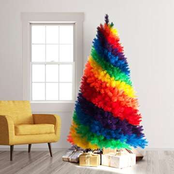 Treetopia Color Burst Rainbow 7ft Christmas Tree