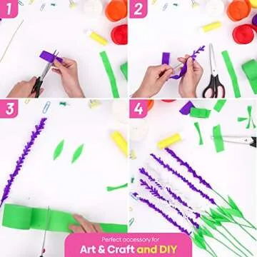 Vibrant Rainbow Crepe Paper Streamers for Celebrations