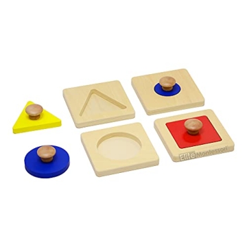 Elite Montessori Jumbo Knob Shape Puzzles for Toddlers