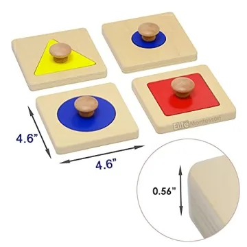 Elite Montessori Jumbo Knob Shape Puzzles for Toddlers