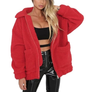 PRETTYGARDEN Women's Fashion Winter Coat Sherpa Fleece Faux Fur Shearling Oversized Trendy Jackets W...