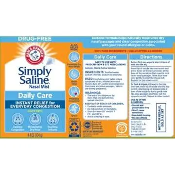 Arm & Hammer Saline Nasal Spray 3-Pack for Instant Relief