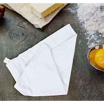 Utopia Kitchen White Flour Sack Towels [24 Pack - 28 x 28 Inch] 100% Cotton Tea Towels for Cleaning & Drying - Highly Absorbent Kitchen Dish Cloth