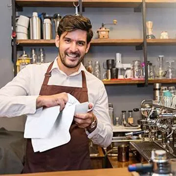 Utopia Kitchen White Flour Sack Towels [24 Pack - 28 x 28 Inch] 100% Cotton Tea Towels for Cleaning & Drying - Highly Absorbent Kitchen Dish Cloth