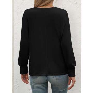 ATHMILE Long Sleeve Women’s Shirt Trendy Plus Size Tops