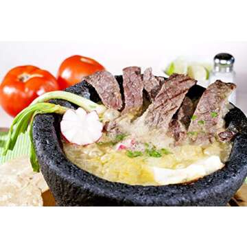 Genuine Handmade Mexican Mortar and Pestle, Molcajete de Piedra Volcanica Mexicana, Stone Mixing Grinder for species, Guacamole Bowl, and other Molcajete Plates | Made in Mexico (8 Inches) (9 Inch)