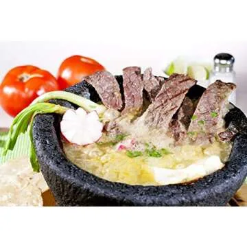 Genuine Handmade Mexican Mortar and Pestle, Molcajete de Piedra Volcanica Mexicana, Stone Mixing Grinder for species, Guacamole Bowl, and other Molcajete Plates | Made in Mexico (8 Inches) (9 Inch)