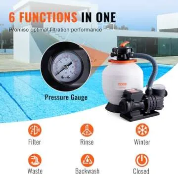 VEVOR 14-Inch Sand Filter Pump System for Pools
