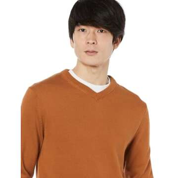 Amazon Essentials Men's V-Neck Sweater for Comfort & Style