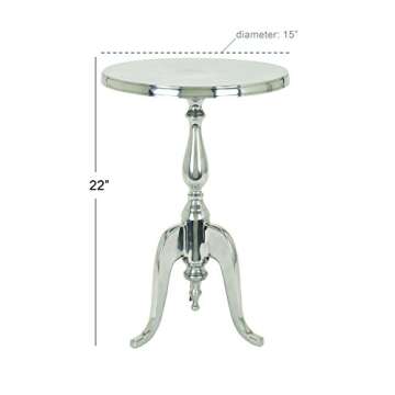 Deco 79 Accent Table, 22" x 15", Silver,30567
