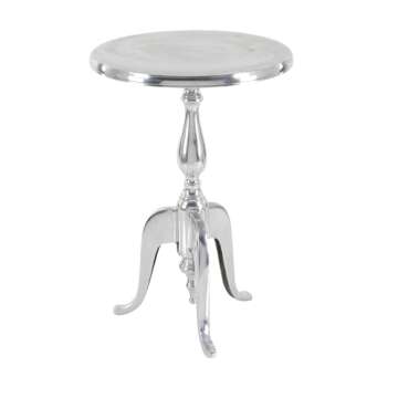 Deco 79 Accent Table, 22" x 15", Silver,30567