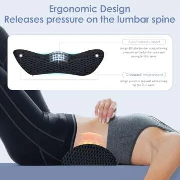 kasney Lumbar Support Pillow for Comfortable Back Relief