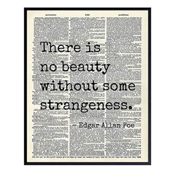 Edgar Allan Poe Quote 8x10 Dictionary Art Wall Decor Picture - Upcycled Vintage Retro Decoration for...
