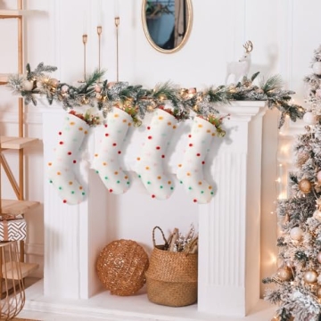 Colorful 19 Inch HooLing Christmas Stockings Set