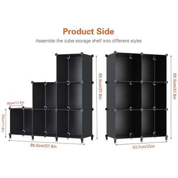 HOMIDEC 6-Cube Storage Organizer, Closet Organizer Storage Cabinet Shelf Bookcase Bookshelf,Storage Cubes Organizer Cabinet for Kids,Closet, Bedroom,Bathroom