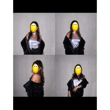 TOPONSKY Furry Jackets Snow Faux Fur Cruella Winter Fluffy Women Wedding Fuzzy Black XL