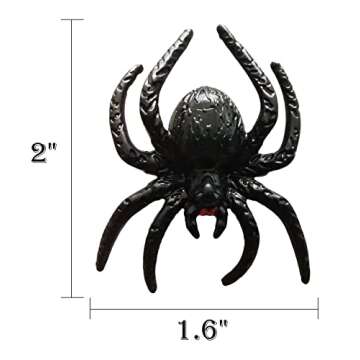 Muzboo Realistic Plastic Spider Toys Halloween Prank Props Small Size Funny Halloween Decorations 30pcs