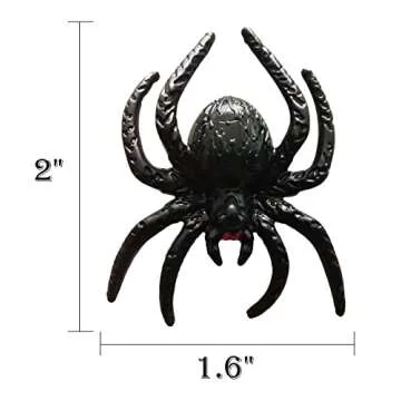 Muzboo Realistic Plastic Spider Toys Halloween Prank Props Small Size Funny Halloween Decorations 30pcs