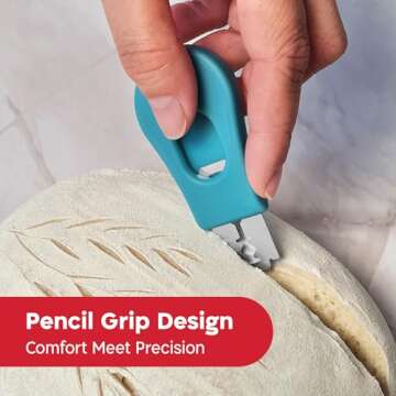 KNEADACE Extractable & Magnetic Bread Lame Dough Scoring Tool - Professional Sourdough scoring tool ...