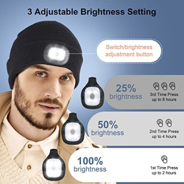 GAFres LED Beanie for Winter Outdoor Safety