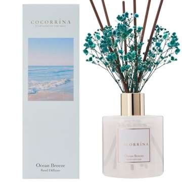 COCORRÍNA Ocean Breeze Reed Diffuser - Elegant Home Fragrance Decor