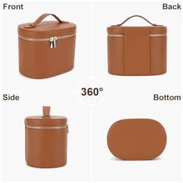 YFGBCX Makeup Bag Vanity Case with Removable Divider Travel Toiletry Bag Portable Cosmetic Bag Makeup Organizer Case