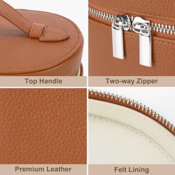 YFGBCX Makeup Bag Vanity Case with Removable Divider Travel Toiletry Bag Portable Cosmetic Bag Makeup Organizer Case