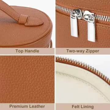 YFGBCX Makeup Bag Vanity Case with Removable Divider Travel Toiletry Bag Portable Cosmetic Bag Makeup Organizer Case