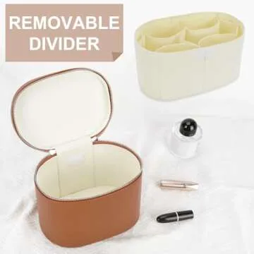 YFGBCX Makeup Bag Vanity Case with Removable Divider Travel Toiletry Bag Portable Cosmetic Bag Makeup Organizer Case