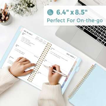 Elegant 2025 Planner with Vegan Leather Cover and More