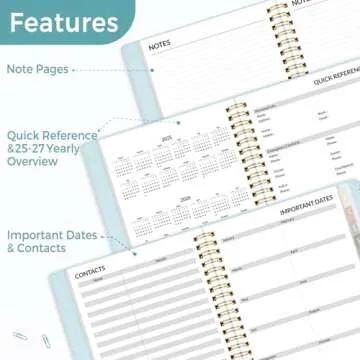 Elegant 2025 Planner with Vegan Leather Cover and More