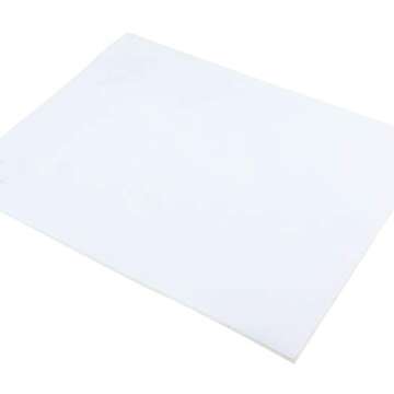 L LIKED 8.5" x 11" Printable White Sticker Paper Full Sheet Label, Matte, for Laser & Inkjet Printers (100 Sheets)