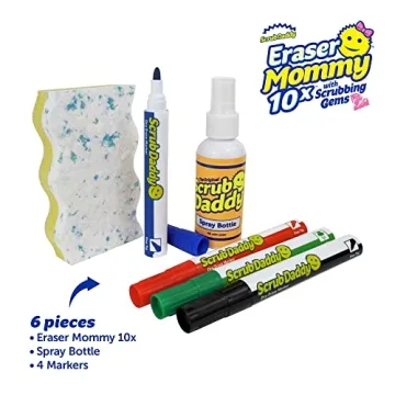 Scrub Daddy Dry Erase Marker Set for Clean Whiteboards