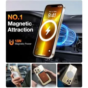 TORRAS Stronger Magnetic for iPhone 13 Pro Case Clear, 12FT Military Grade Drop Tested, Compatible with MagSafe, Slim Protective Never Yellow for iPhone 13 Pro Phone Case, Clear