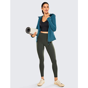 CRZ Yoga Women's Leggings Olive Grey for Active Women