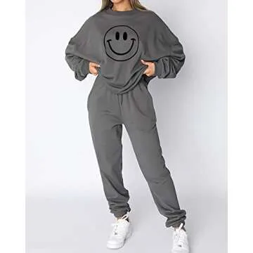 Cute Face Graphic Oversized Sweatshirt for Women